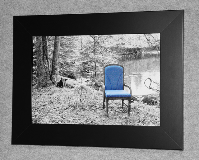 The Blue Chair - Framed Canvas Giclee - 17.5 x 23.5